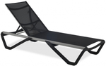 Шезлонг-лежак металлический Papatya Wave, антрацит