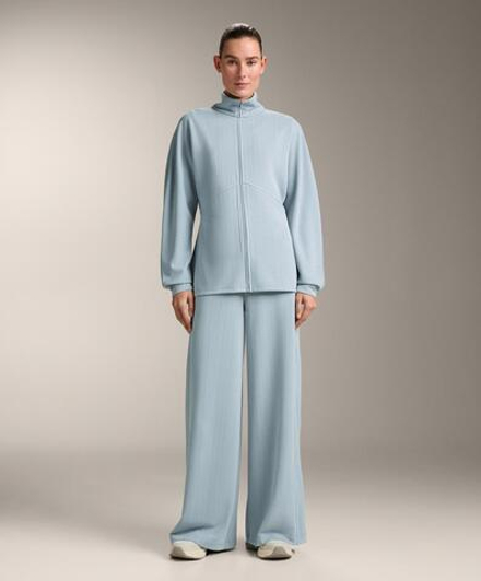 OYSHO Полосатые брюки с модалом, пыльно-голубой