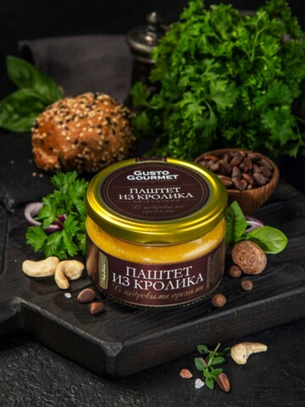 Паштет из печени кролика с кедровыми орехами 180 г