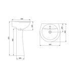 УМЫВАЛЬНИК SANTERI СОНАТА С ПЕРЕЛИВ КРАП НА БЕЛ 15178
