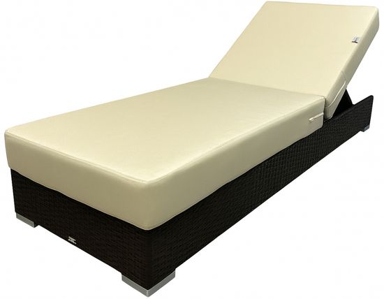 Шезлонг-лежак плетеный с матрасом Mantera