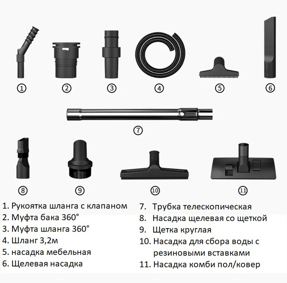 Промышленный пылесос Kardv DL-1245, 45л, 1200Вт