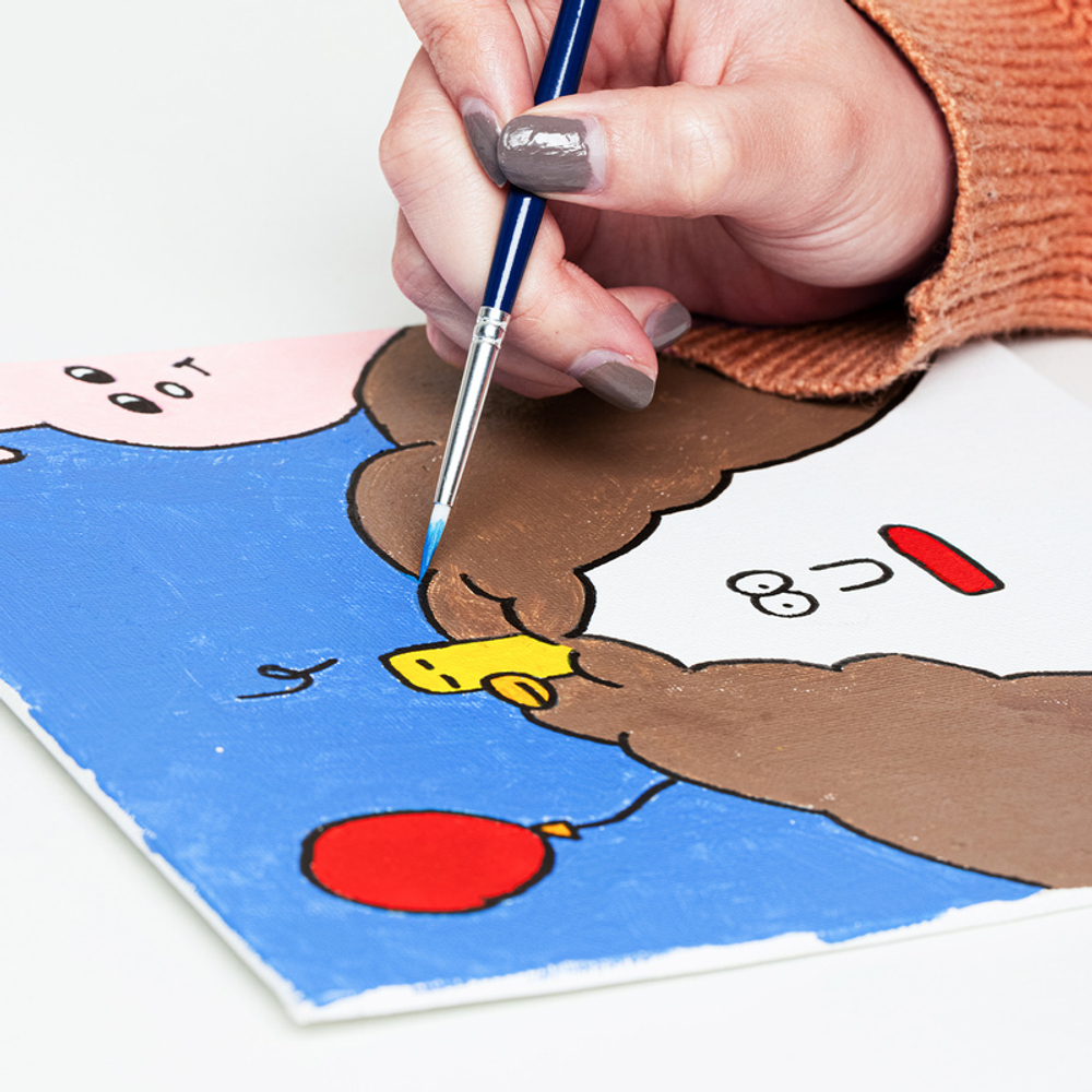 Холст на картоне DELI "Finenolo", 50х70 см, 280 г/м2, среднее зерно, хлопок