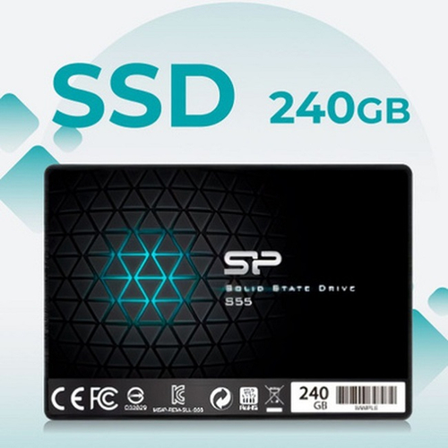Жесткий диск SSD 2.5" 240Gb Silicon Power S55, 550/500MBs, 80000 IOPS, TLC, SATA-III (SP240GBSS3S55S25)