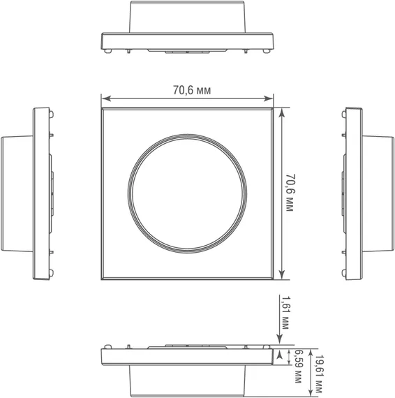Donel R98 METAL никель накладка для светорегулятора поворотного, серия DA