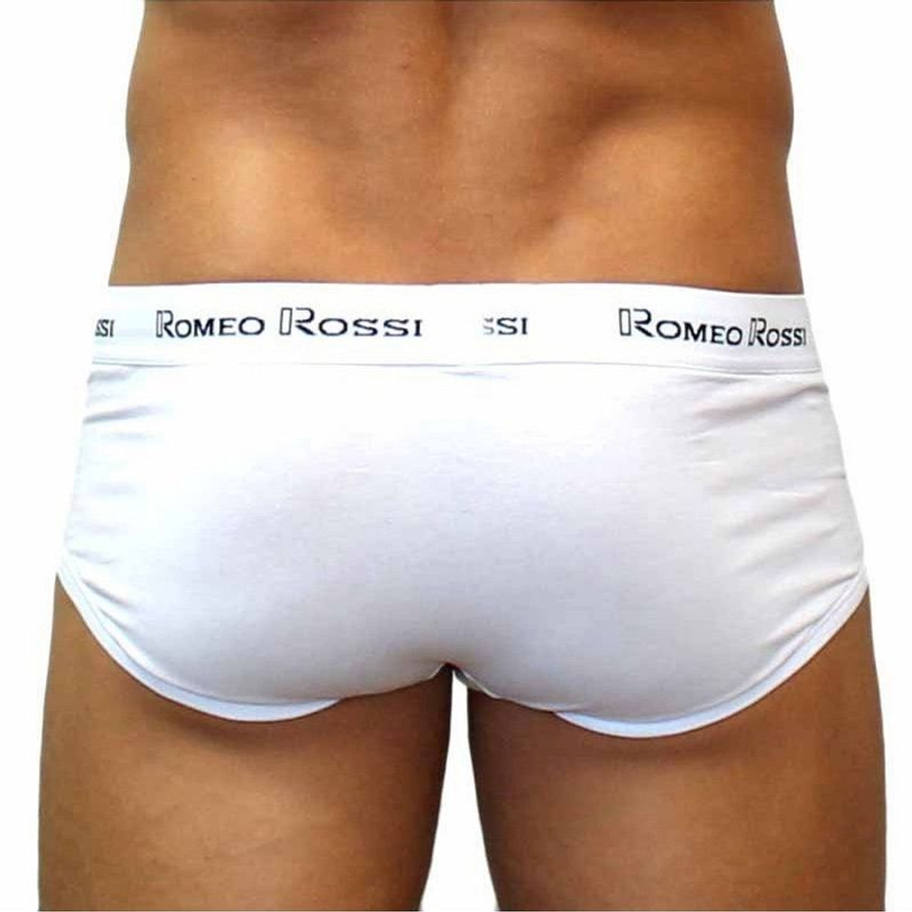 Набор из 3 разноцветных трусов-брифов с белой брендированной резинкой (Размер: XXXL) (Цвет: разноцветный)