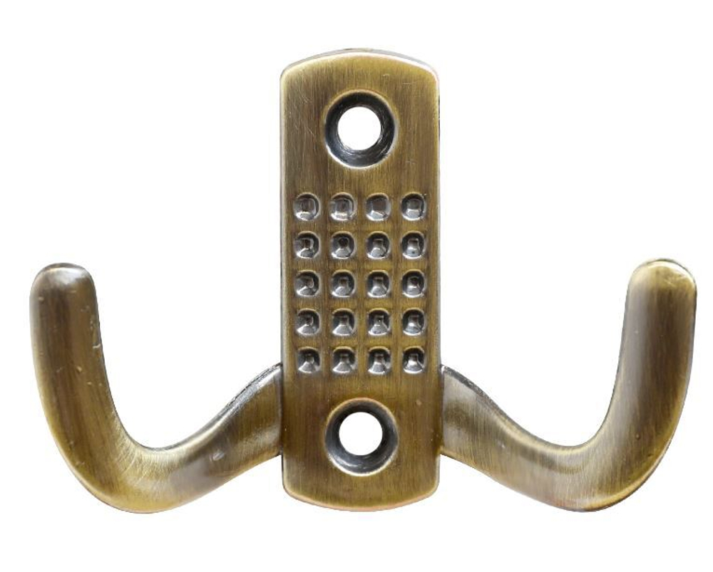 Крючок-вешалка StahlBuro 212 B AB ст.бронза (2крючка)  маленький / 16113