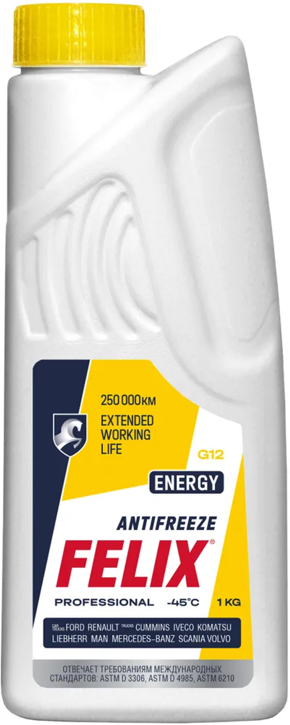 Антифриз Felix Energy G12+, желтый, 1 кг