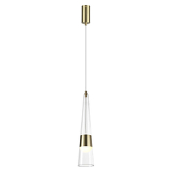 5043/12L L-VISION ODL24 000 глянц.золото/прозрачный/металл/стекло Подвес LED 12W 3000K 1334Лм LUMP