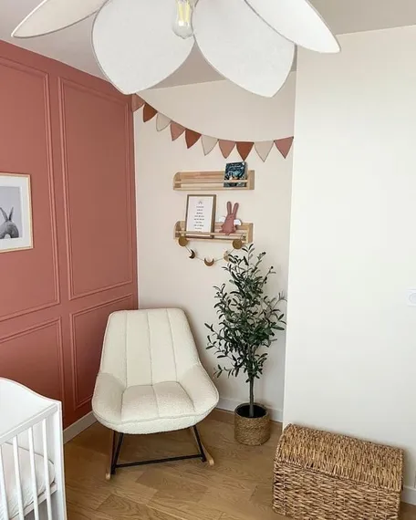 Кресло-качалка Marline, белое букле