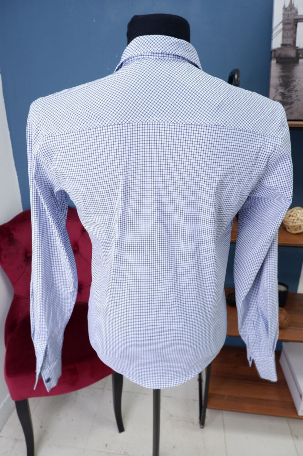 Рубашка Asan в мелкую клетку 46 размер