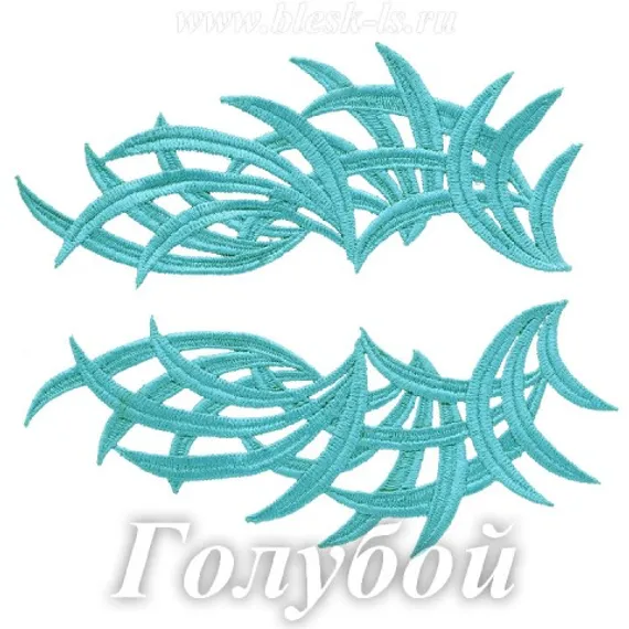 Лейсы кружевные, Голубой (модель A)