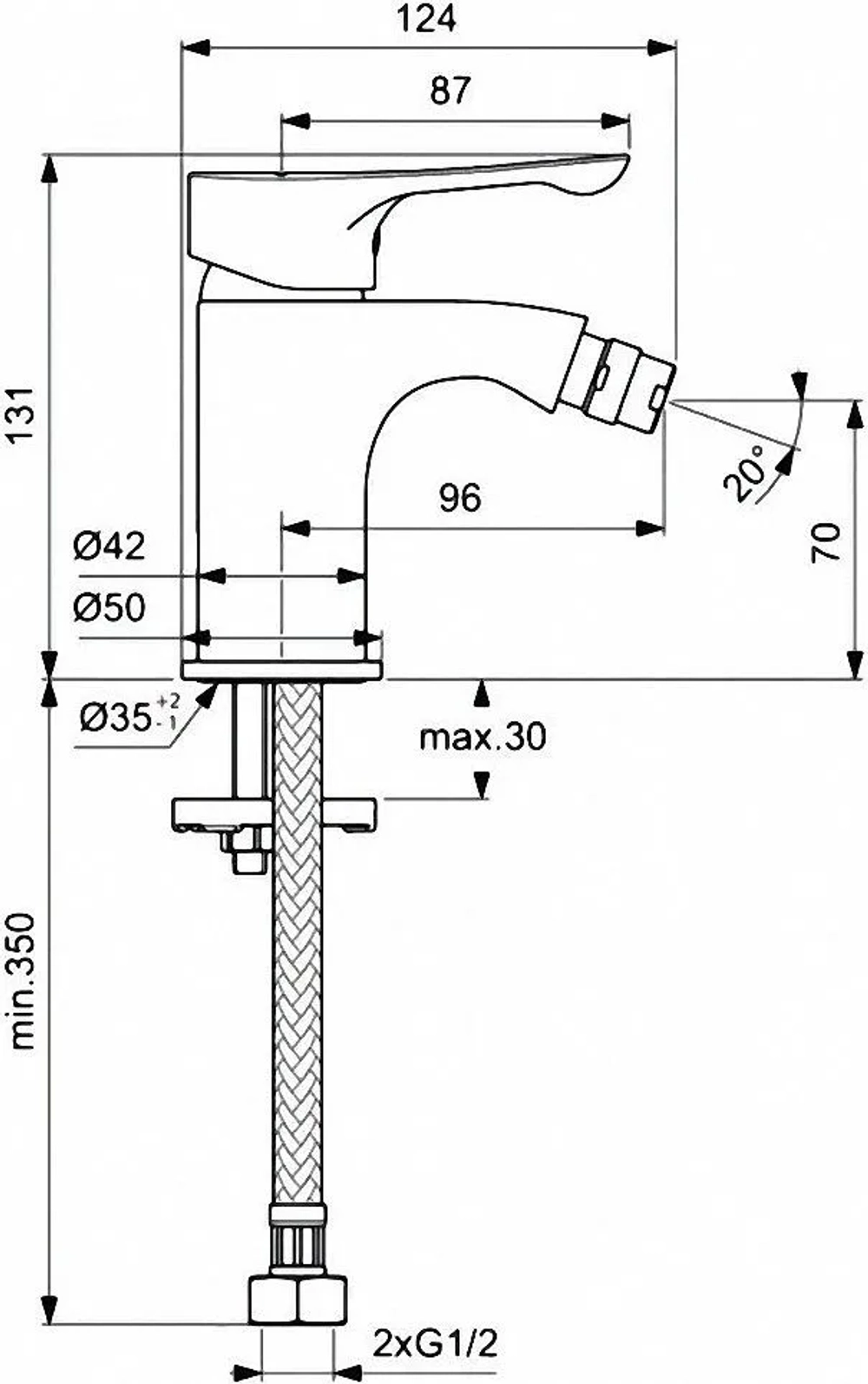 Смеситель VIDIMA BA 414 AA биде