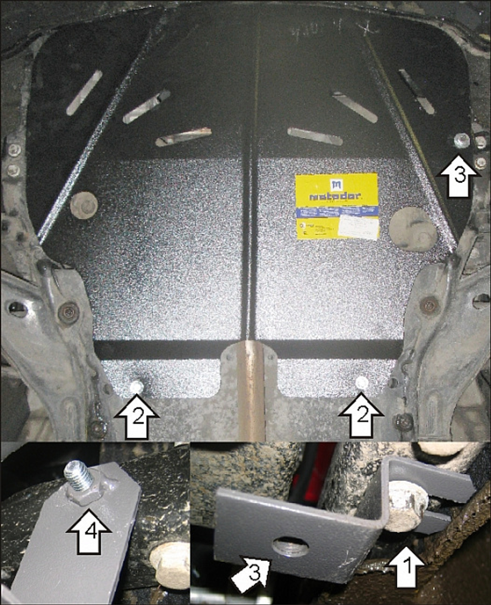 Защита картера двигателя, КПП (2 мм, сталь) для Mini Cooper кабриолет 2007-2014 Motodor.07002