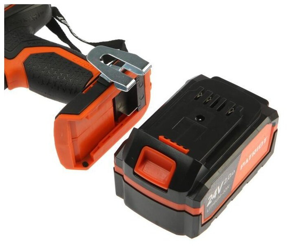 Дрель-шуруповерт акк.PATRIOT BR 241ES, две АКБ Li-Ion, 24В, 2,0 Ач, 33Нм,кейс (180201241)