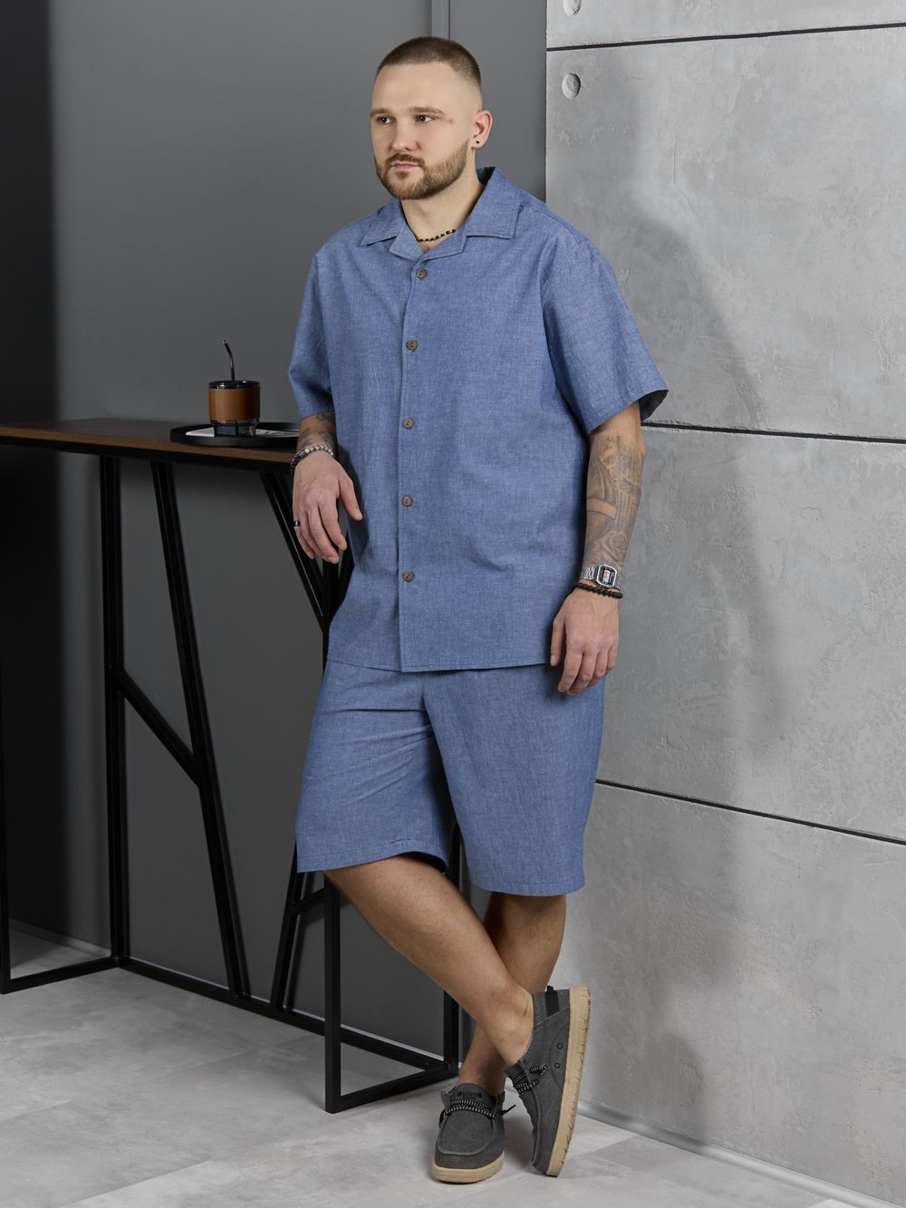 Костюм мужской Аристократ-2 Виотекс ДЖИНСОВЫЙ МЕЛАНЖ