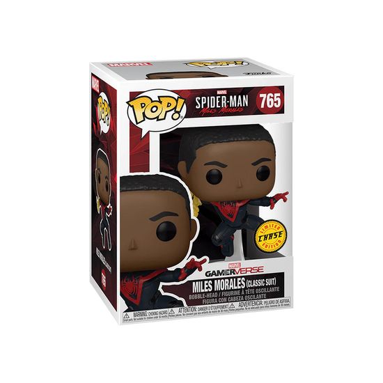 Фигурка Funko POP! Bobble Marvel Games Miles Morales Miles Classic Suit Chase (765) / Фигурка Фанко ПОП! по мотивам игры "Человек-Паук: Майлз Моралес", Майлз Моралес (ЧЕЙЗ)