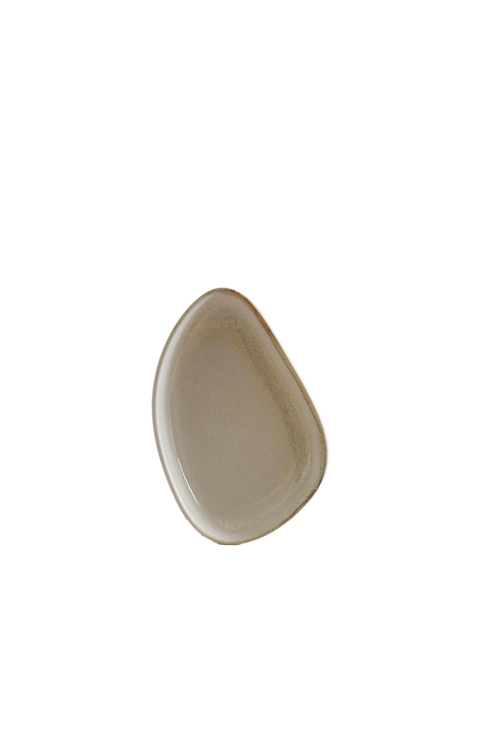 Zara Home тарелка из каменной керамики, цвет бежевый, 14 см