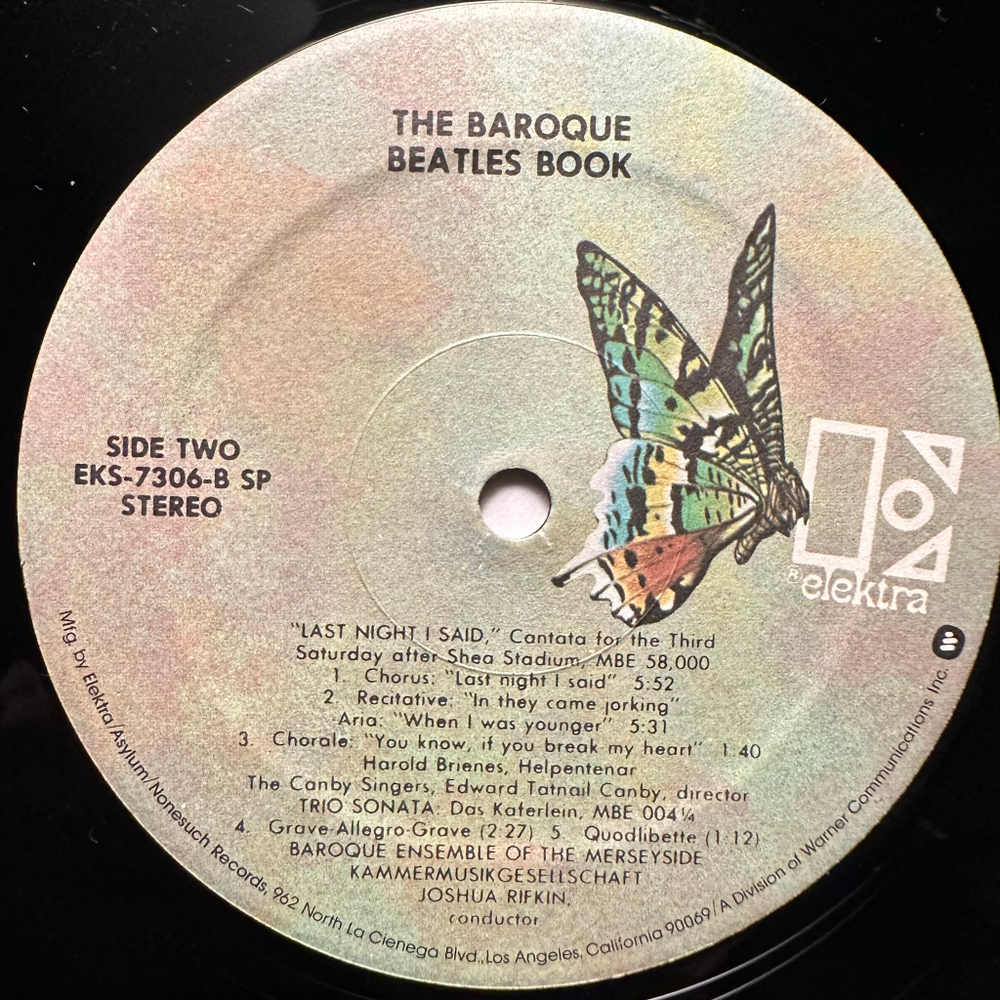 Joshua Rifkin - The Baroque Beatles Book (США 1965г.)