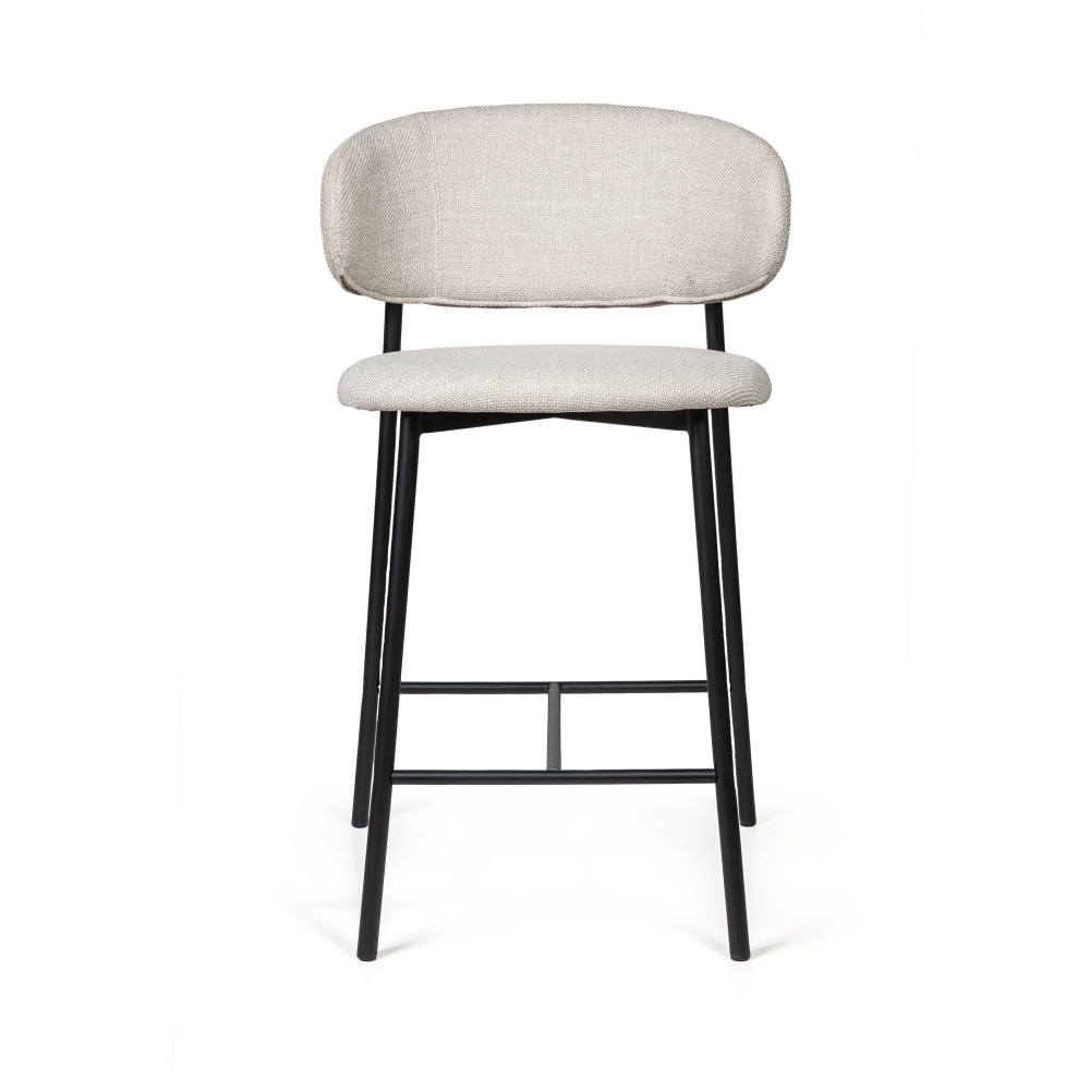 Стул полубарный Adele, ткань, светло-серый