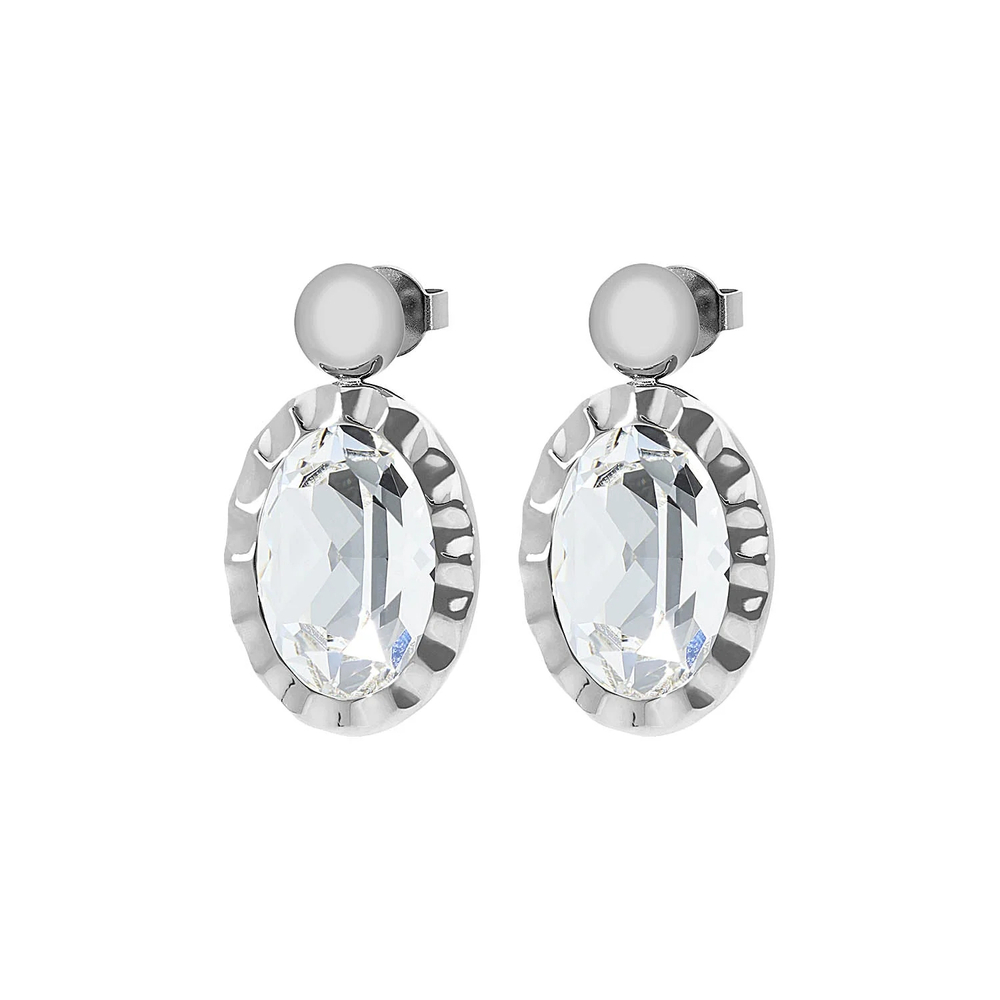 Серьги Qudo TIVOLA UNICA big (S/P) Crystal 2,65 cm 332000