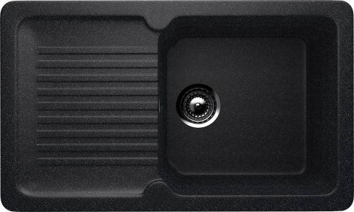 Мойка для кухни GreenStone GRS-04-308, врезная, d 445 мм, черная