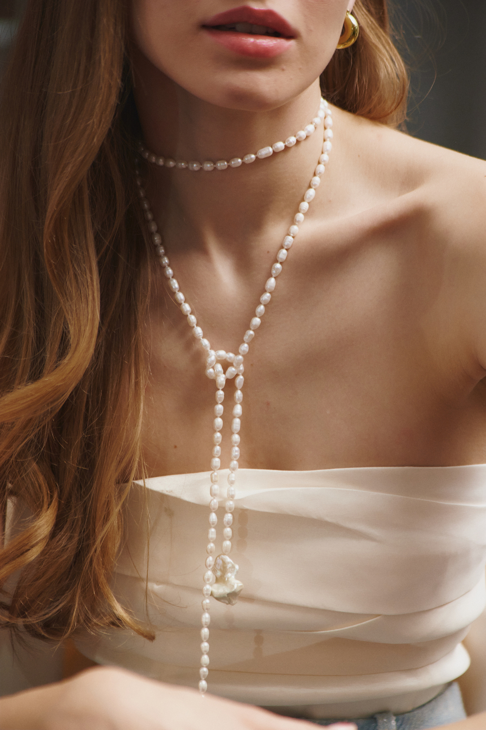 Колье-шарф Pearl