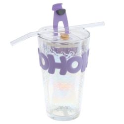 GAEM Стакан с трубочкой, 450 мл, L9 W9 H0,5 см, 3в.