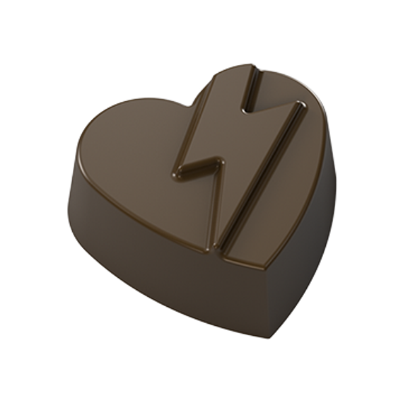 757 | Форма для шоколадных конфет &quot;Сердце электро&quot; (275*175мм)