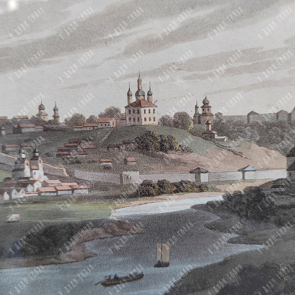 Боуэр Роберт /Robert Bowyer. Смоленск. Акватинта, офорт, подкраска акварелью. 1815 г.