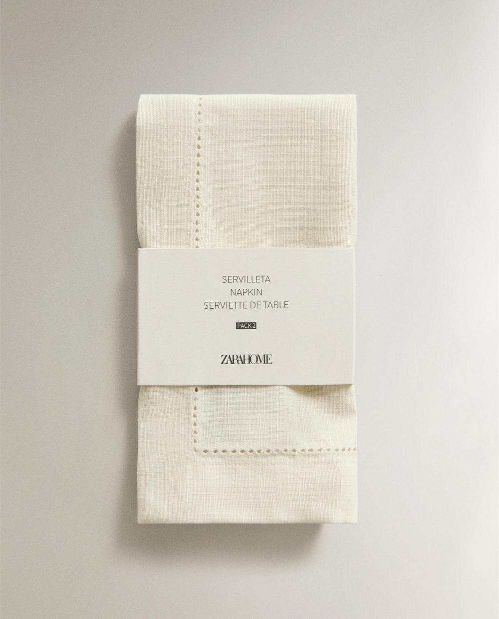 Zara Home столовая салфетка из хлопка, ажурная отделка, 45 45 см