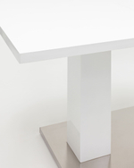 Стол обеденный Сиэтл раскладной 140-180*90 глянцевый белый