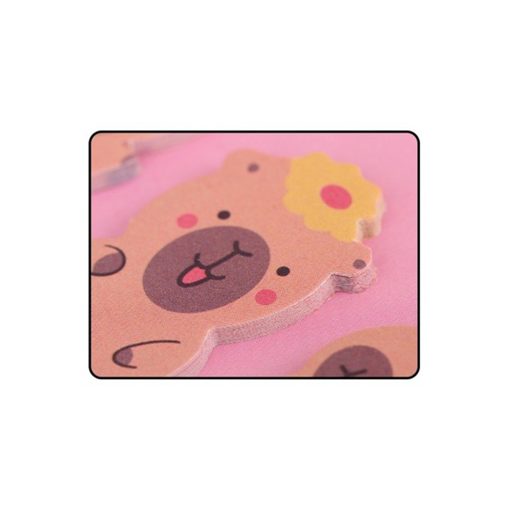 Закладки клейкие Basir бумажные, серия "Капибара", 5 видов по 20 шт различного дизайна