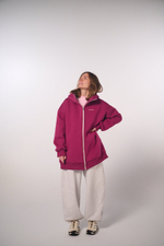 Худи на молнии с начесом, "Малина"