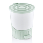 Мусорное ведро с педалью "Круги" 26 лт ментол-белый