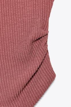 ZARA ТОП ТЕКСТУРНЫЙ СО СБОРКАМИ, БУРГУНДИ