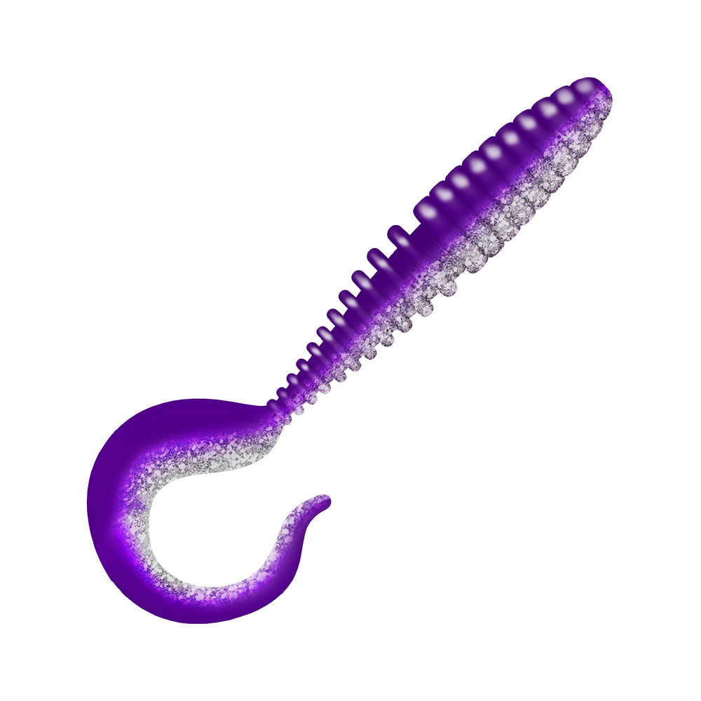 Приманка ZUB-TWIST  90мм(3,5")-5шт, (цвет 036) фиолетовый верх-натурал низ