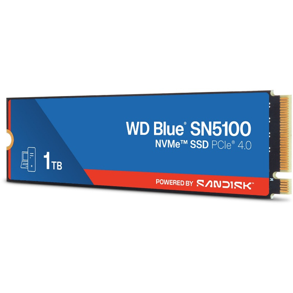 Твердотельный накопитель SSD 1TB WD Blue SN5100, NVMe, M.2 2280, PCI-E 4x4 [R/W - 7100/6700 MB/s]