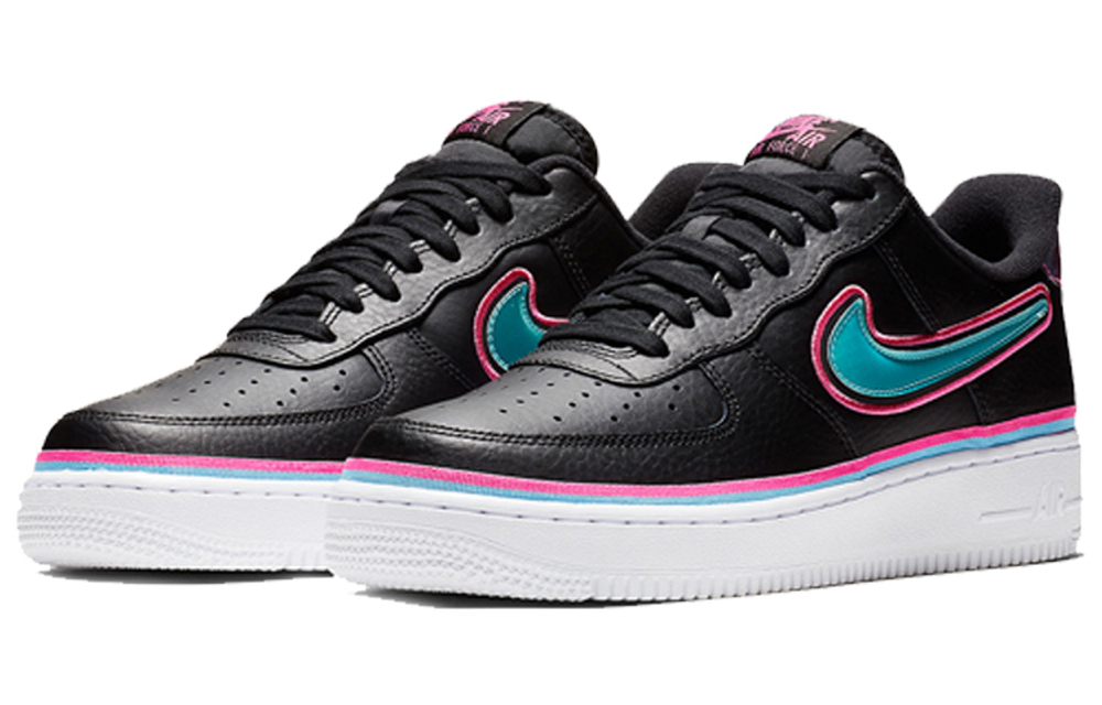 Кроссовки Nike Air Force 1 Sport Nba Black Blue Gale Laser Fuchsia