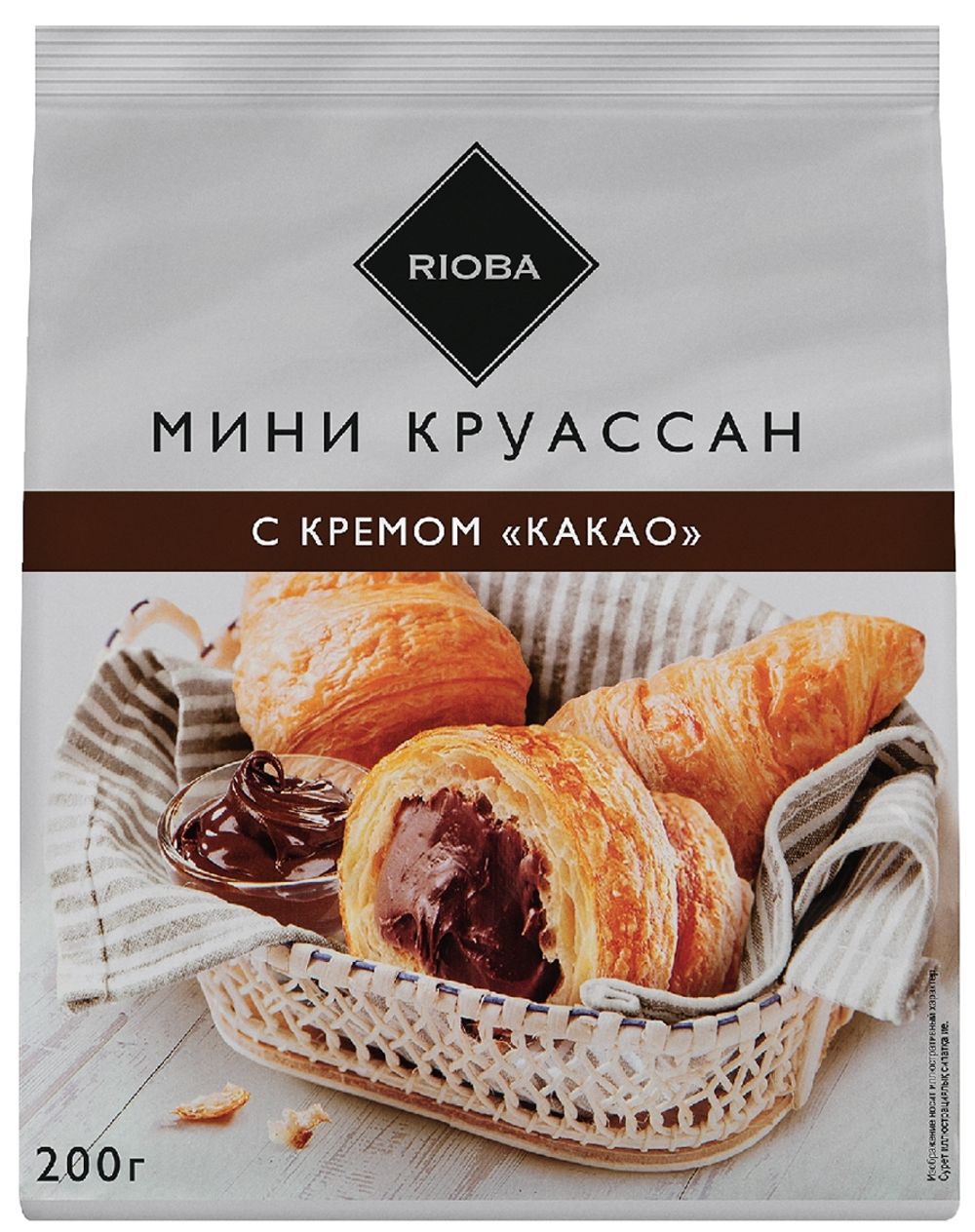 Мини круассаны с какао Rioba, 200г