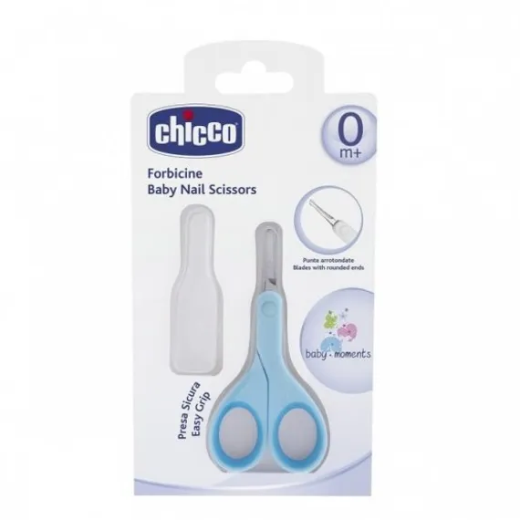 Ножницы Chicco с закругленными концами 0+ голубой