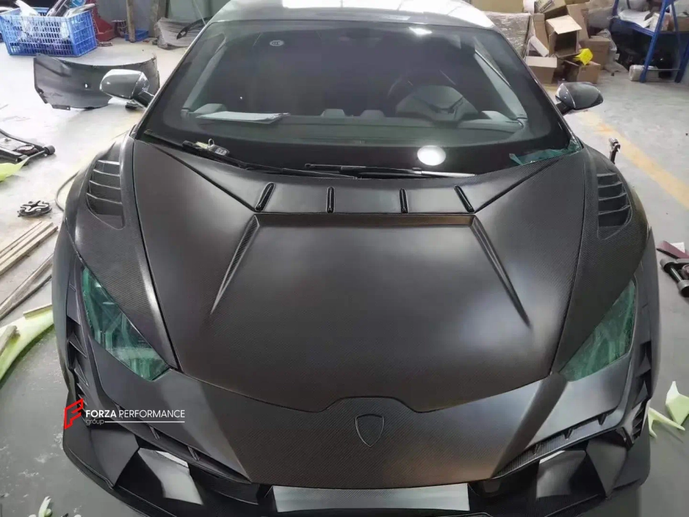 Передний бампер и капот для переделки Lamborghini Huracan в стиль Tecnica Ламборгини Хуракан