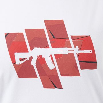 Футболка с принтом "АК-12"; женская; короткий рукав