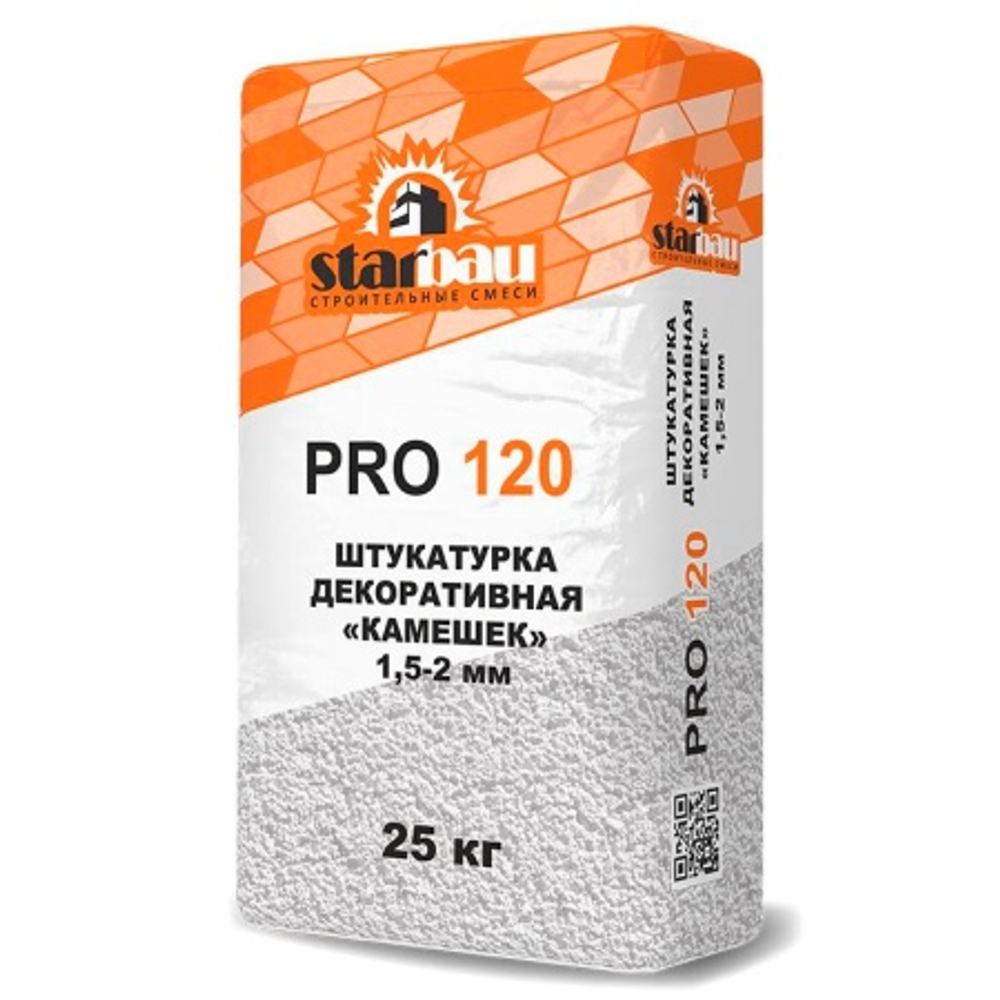 Starbau PRO 120 Штукатурка декоративная с фактурой «Шуба/Камешек» 1,5-2мм (25кг)