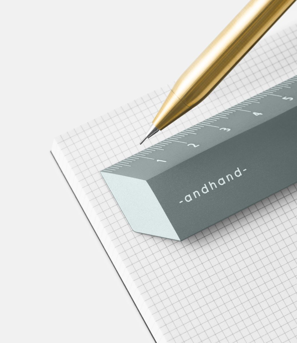 Andhand Illusion ruler Slate — линейка из алюминия с оптическим эффектом