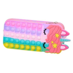 Пенал-косметичка Basir без наполнения, 18*8,5*3,5 см, серия "Единорог", Pop It, разноцветный