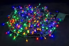 Светодиодная нить 35 м., 220V, 500 разноцветных LED ламп, контроллер, черный провод, Winner Light (m.01.5B.500-)
