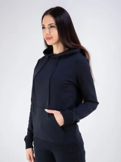 Худи без начеса с капюшоном однотонное модное