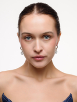 Серьги "Whale Amour" silver голубой агат