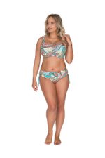 Купальный лиф-топ с растительным орнаментом (Размер: 75F) (Цвет: разноцветный)